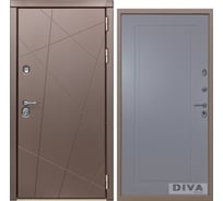 Дверь DIVA 50 2050x960 мм Правая Бронза - Н10 Силк маус УТ-00075299