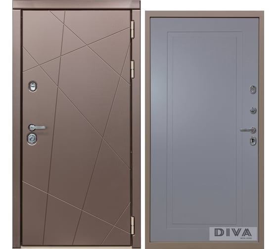 Дверь DIVA 50 2050x960 мм Правая Бронза - Н10 Силк маус УТ-00075299 1