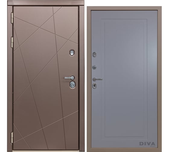 Дверь DIVA 50 2050x860 мм Левая Бронза - Н10 Силк маус УТ-00075294