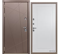 Дверь DIVA 50 2050x960 мм Левая Бронза - Н10 Белый софт УТ-00074147