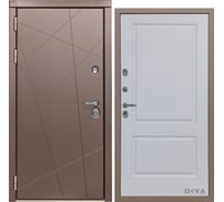 Дверь DIVA 50 2050x860 мм Левая Бронза - Д7 Белый софт УТ-00075273