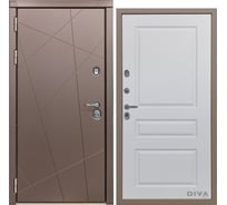 Дверь DIVA 50 2050x860 мм Левая Бронза - Д13 Белый софт УТ-00075246