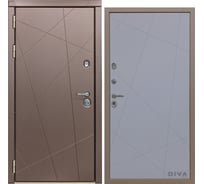 Дверь DIVA 50 2050x860 мм Левая Бронза - Д11 Силк маус УТ-00075238