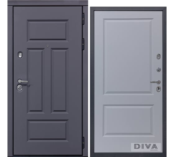 Дверь DIVA 47 2050x860 мм Правая Ясень графит - Д7 Силк маус УТ-00072597 1
