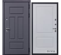 Дверь DIVA 47 2050x860 мм Правая Ясень графит - Д7 Белый софт УТ-00071883