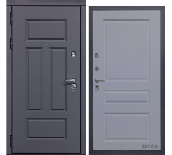 Дверь DIVA 47 2050x960 мм Левая Ясень графит - Д13 Силк маус УТ-00075215