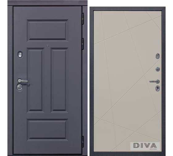 Дверь DIVA 47 2050x860 мм Правая Ясень графит - Д11 Софт шампань УТ-00075228
