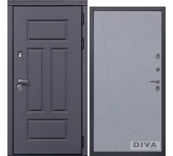 Дверь DIVA 47 2050x960 мм Правая Ясень графит - Д11 Силк маус УТ-00072914