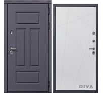 Дверь 47 2050x860 мм Правая Ясень графит - Д11 Белый софт УТ-00073510