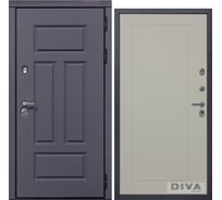 Дверь DIVA 47 2050x960 мм Правая Ясень графит - Н10 Софт шампань УТ-00074020