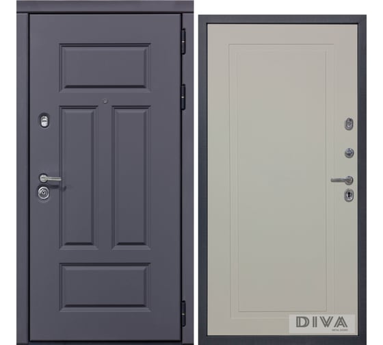 Дверь DIVA 47 2050x960 мм Правая Ясень графит - Н10 Софт шампань УТ-00074020