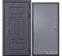 Дверь DIVA 47 2050x860 мм Правая Ясень графит - Н10 Силк маус УТ-00075219