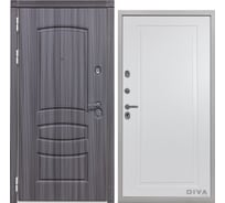 Дверь DIVA 42 2050x860 мм Левая Сандал серый - Н10 Белый софт УТ-00075384