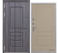 Дверь DIVA 42 2050x960 мм Левая Сандал серый - Д7 Софт шампань УТ-00074208