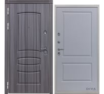 Дверь DIVA 42 2050x960 мм Левая Сандал серый - Д7 Силк маус УТ-00075288