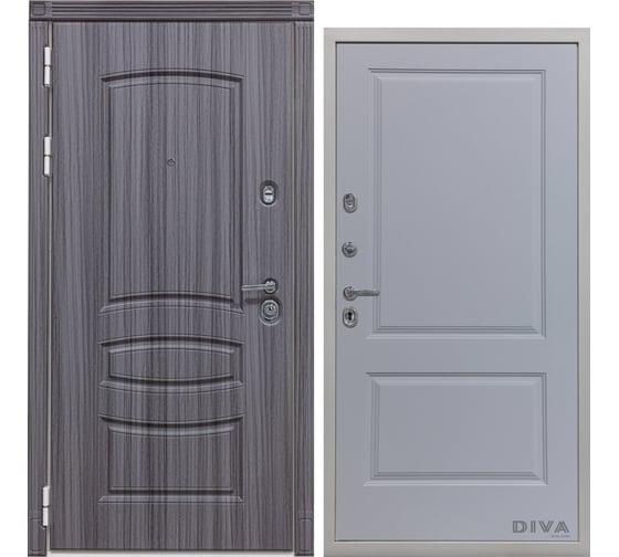 Дверь DIVA 42 2050x960 мм Левая Сандал серый - Д7 Силк маус УТ-00075288 1