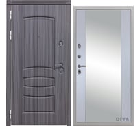 Дверь DIVA 42 Зеркало 2050x960 мм Левая Сандал серый - Д15 Силк маус УТ-00074214