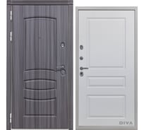 Дверь DIVA 42 2050x960 мм Левая Сандал серый - Д13 Белый софт УТ-00071808
