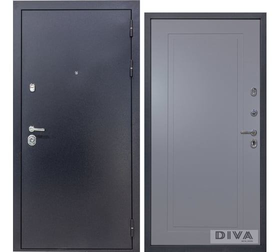 Дверь DIVA 40 2050x860 мм Правая Титан - Н10 Силк маус УТ-00073527 1