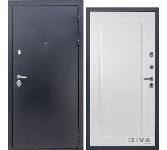 Дверь DIVA 40 2050x860 мм Правая Титан - Н10 Белый софт УТ-00073533