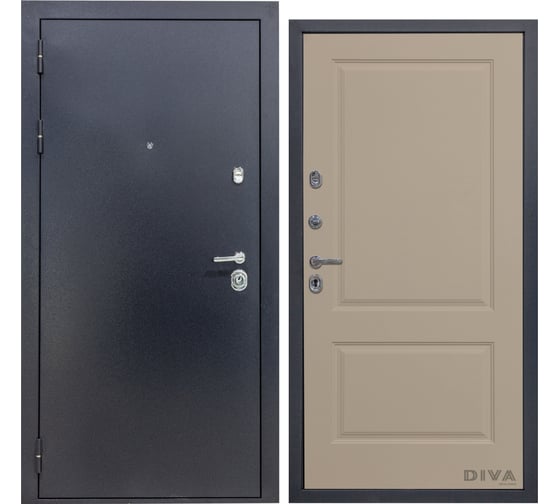 Дверь DIVA 40 2050x960 мм Левая Титан - Д7 Софт шампань УТ-00075011 1