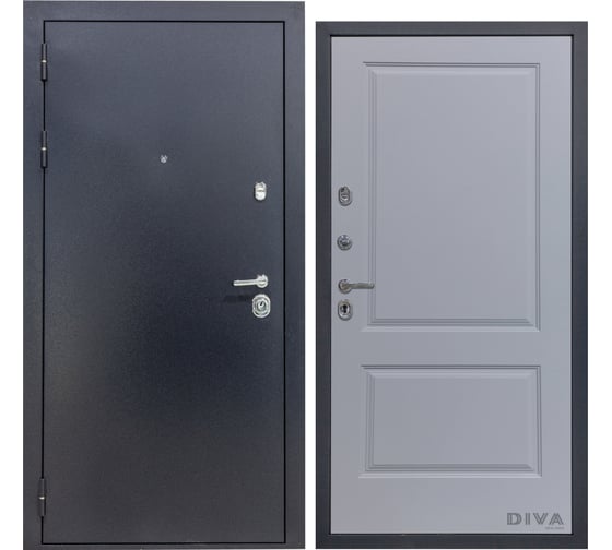 Дверь DIVA 40 2050x960 мм Левая Титан - Д7 Силк маус УТ-00074015 1