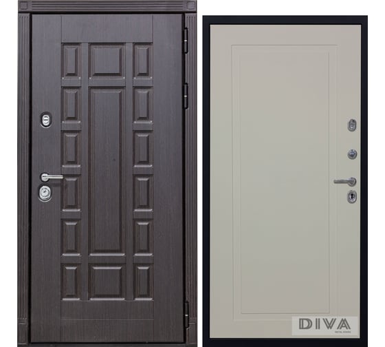Дверь DIVA 38 2050x860 мм Правая Венге - Н10 Софт шампань УТ-00075201