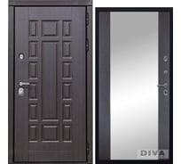 Дверь DIVA 38 Зеркало 2050x960 мм Правая Венге - Д15 Венге УТ-00074561