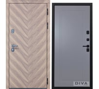 Дверь DIVA 98 2050x860 мм Правая Орех шоколадный - Н10 Силк маус УТ-00075721