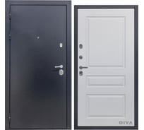 Дверь DIVA 40 2050x960 мм Левая Титан - Д13 Белый Софт УТ-00072671