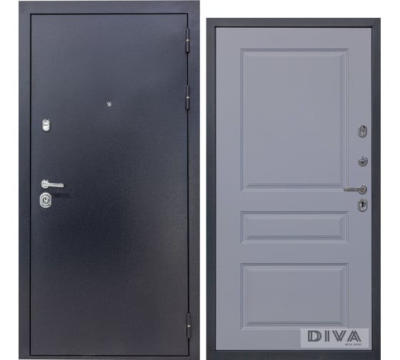 Дверь DIVA 40 2050x860 мм Правая Титан - Д13 Силк Маус УТ-00075014