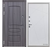 Дверь DIVA 42 2050x860 мм Левая Сандал серый - Д11 Белый Софт УТ-00073683