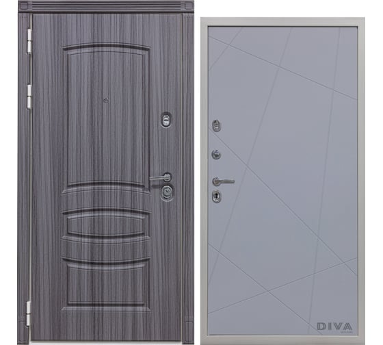 Дверь DIVA 42 2050x860 мм Левая Сандал серый - Д11 Силк Маус УТ-00075316 1