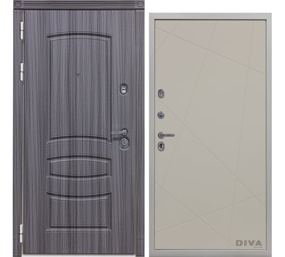 Дверь DIVA 42 2050x860 мм Левая Сандал серый - Д11 Софт Шампань УТ-00075319