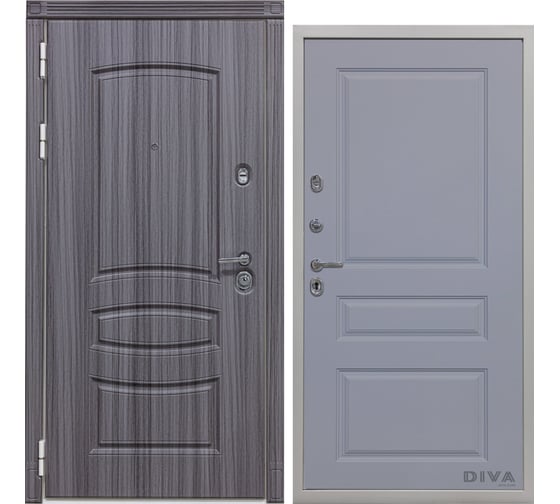 Дверь DIVA 42 2050x960 мм Левая Сандал серый - Д13 Силк Маус УТ-00075302 1