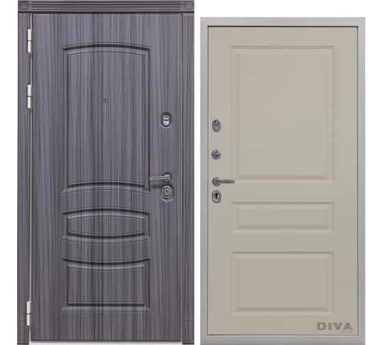 Дверь DIVA 42 2050x960 мм Левая Сандал серый - Д13 Софт Шампань УТ-00071921