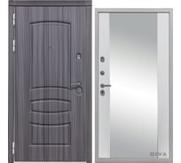 Дверь DIVA 42 Зеркало 2050x960 мм Левая Сандал серый - Д15 Белый Софт УТ-00074209