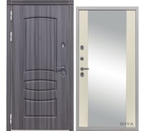 Дверь DIVA 42 Зеркало 2050x960 мм Левая Сандал серый - Д15 Софт Шампань УТ-00075410