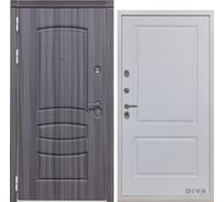 Дверь DIVA 42 2050x960 мм Левая Сандал серый - Д7 Белый Софт УТ-00072236