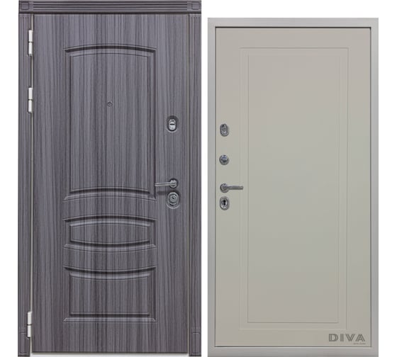 Дверь DIVA 42 2050x860 мм Левая Сандал серый - Н10 Софт Шампань УТ-00075389 1