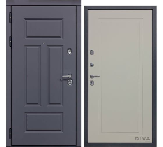 Дверь DIVA 47 2050x860 мм Левая Ясень графит - Н10 Софт Шампань УТ-00075243