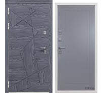 Дверь DIVA 97/3 2050x960 мм Левая Дуб графит - Н10 Силк маус УТ-00074977
