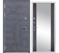 Дверь DIVA 97/3 Зеркало 2050x860 мм Левая Дуб графит - Д15 Венге УТ-00074924