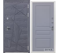 Дверь DIVA 97/3 2050x960 мм Правая Дуб графит - Д13 Силк маус УТ-00075005