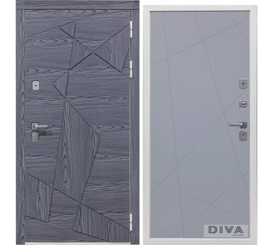 Дверь DIVA 97/3 2050x860 мм Правая Дуб графит - Д11 Силк маус УТ-00073368 1