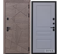 Дверь DIVA 97/2 2050x960 мм Правая Дуб коньяк - Д13 Силк маус УТ-00074835