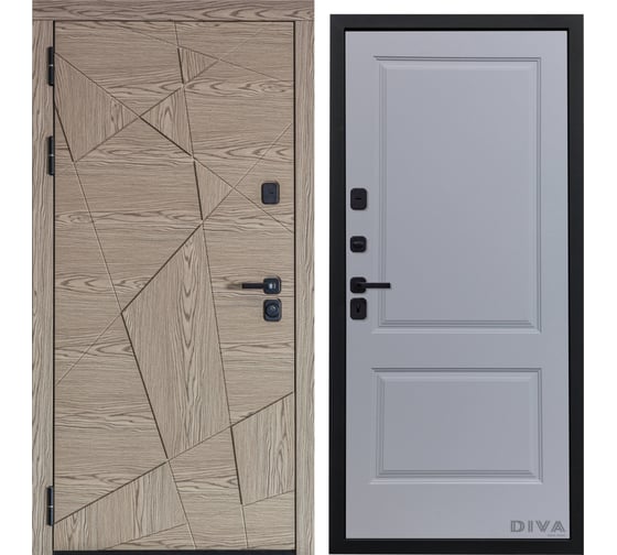 Дверь DIVA 97/1 2050x960 мм Левая Дуб натуральный - Д7 Силк маус УТ-00074855