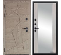 Дверь DIVA 97/1 2050x960 мм Зеркало Левая Дуб натуральный - Д15 Сандал белый УТ-00074985