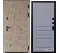 Дверь DIVA 97/1 2050x960 мм Правая Дуб натуральный - Д13 Силк маус УТ-00074876