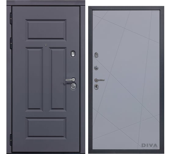 Дверь DIVA 47 2050x960 мм Левая Ясень графит - Д11 Силк Маус УТ-00073921